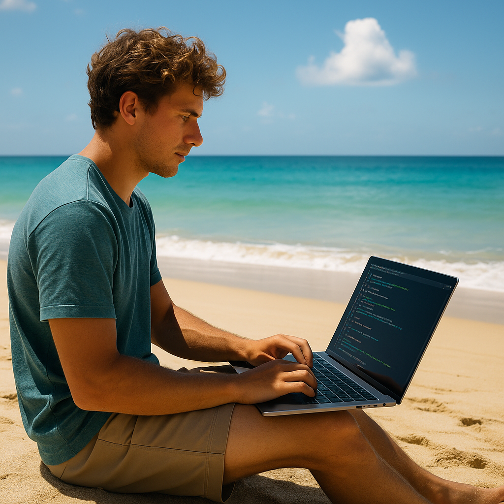 on the beach coding